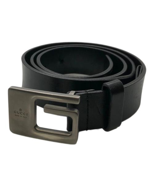 GUCCI（グッチ）GUCCI (グッチ) G-LOGO BUCKLE LETHER BELT／G ロゴバックル レザーベルト ブラックの古着・服飾アイテム