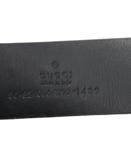 GUCCI（グッチ）GUCCI (グッチ) G-LOGO BUCKLE LETHER BELT／G ロゴバックル レザーベルト ブラックの古着・服飾アイテム