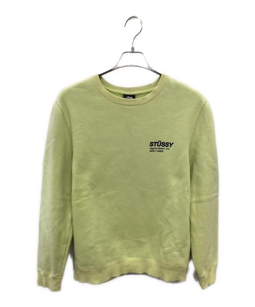 stussy（ステューシー）stussy (ステューシー) クルーネックスウェット／CREW NECK SWEAT グリーン サイズ:Sの古着・服飾アイテム