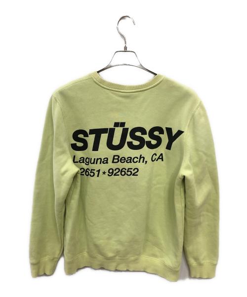 stussy（ステューシー）stussy (ステューシー) クルーネックスウェット／CREW NECK SWEAT グリーン サイズ:Sの古着・服飾アイテム