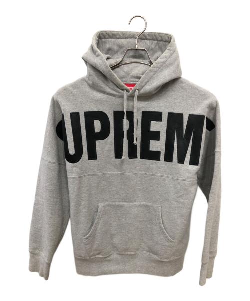 SUPREME（シュプリーム）SUPREME (シュプリーム) Banner Pullover Hoodie／バナープルオーバーフーディ グレー サイズ:Ｍの古着・服飾アイテム