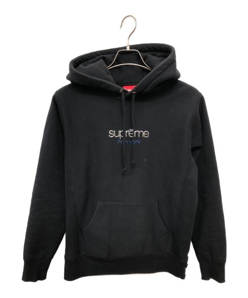 SUPREME（シュプリーム）SUPREME (シュプリーム) Chrome Classic logo Hooded／クロームクラシックロゴフーデッド ブラック サイズ:Sの古着・服飾アイテム