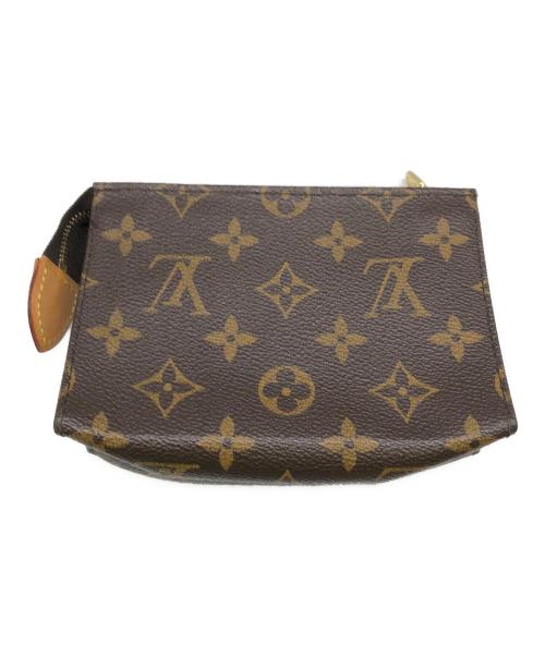 LOUIS VUITTON（ルイ ヴィトン）LOUIS VUITTON (ルイ ヴィトン) モノグラム・ポシェット トワレット15／MONOGRAM POCHETTE TOILETTE 15 ブラウンの古着・服飾アイテム