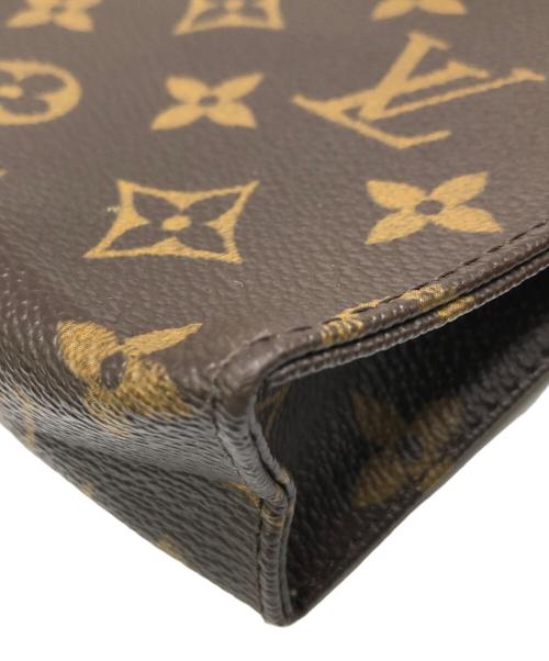 LOUIS VUITTON（ルイ ヴィトン）LOUIS VUITTON (ルイ ヴィトン) モノグラム・ポシェット トワレット15／MONOGRAM POCHETTE TOILETTE 15 ブラウンの古着・服飾アイテム