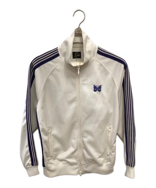 Needles（ニードルズ）Needles (ニードルズ) Track Jacket Poly Smooth／トラックジャケット ポリスムース パープル×ホワイト サイズ:Sの古着・服飾アイテム