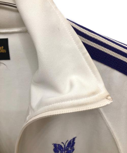Needles（ニードルズ）Needles (ニードルズ) Track Jacket Poly Smooth／トラックジャケット ポリスムース パープル×ホワイト サイズ:Sの古着・服飾アイテム