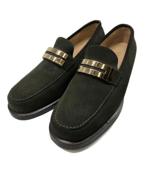 GUCCI（グッチ）GUCCI (グッチ) SUEDE LOAFER／スエードローファー オリーブ サイズ:23.5cmの古着・服飾アイテム