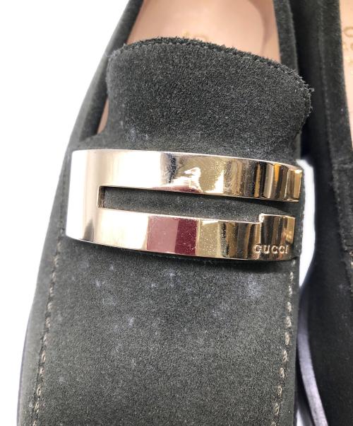 GUCCI（グッチ）GUCCI (グッチ) SUEDE LOAFER／スエードローファー オリーブ サイズ:23.5cmの古着・服飾アイテム