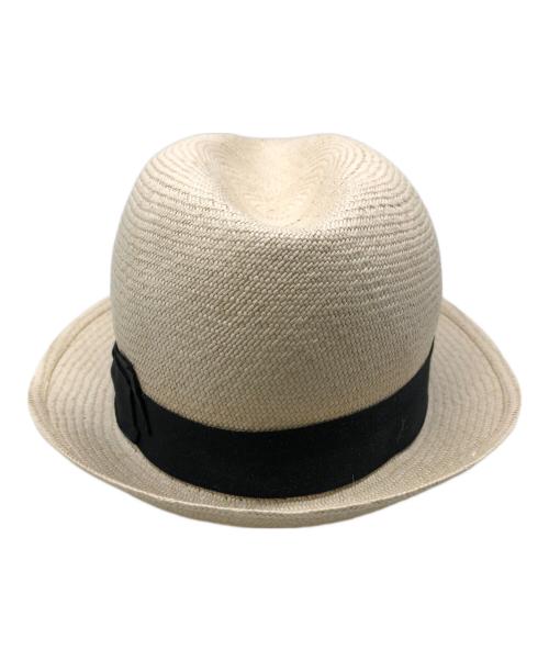 BORSALINO（ボルサリーノ）BORSALINO (ボルサリーノ) ストローハット／STRAW HAT ホワイト サイズ:57cmの古着・服飾アイテム