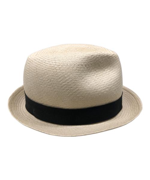 BORSALINO（ボルサリーノ）BORSALINO (ボルサリーノ) ストローハット／STRAW HAT ホワイト サイズ:57cmの古着・服飾アイテム