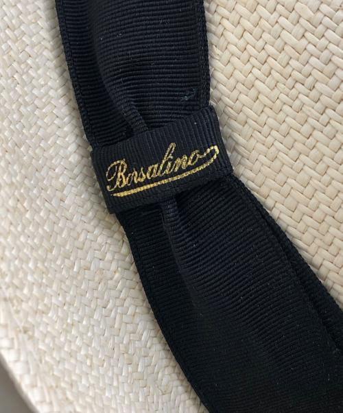 BORSALINO（ボルサリーノ）BORSALINO (ボルサリーノ) ストローハット／STRAW HAT ホワイト サイズ:57cmの古着・服飾アイテム
