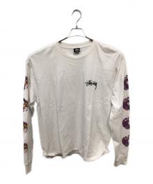 stussy×BOB MARLEY（ステューシー×ボブ・マーリィ）の古着「Confrontation L/S Tee／コンフロンテーション ロングスリーブT」｜ホワイト