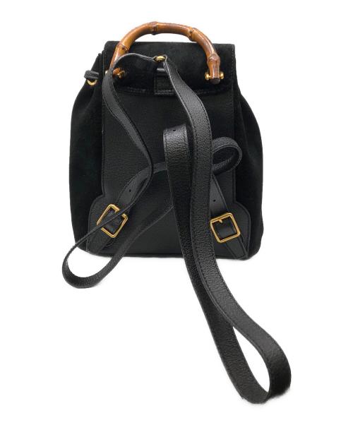 GUCCI（グッチ）GUCCI (グッチ) バンブーミニリュック／BANBOO MINI RUCKSACK ブラックの古着・服飾アイテム