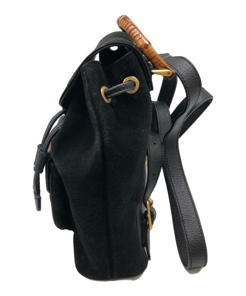GUCCI（グッチ）GUCCI (グッチ) バンブーミニリュック／BANBOO MINI RUCKSACK ブラックの古着・服飾アイテム