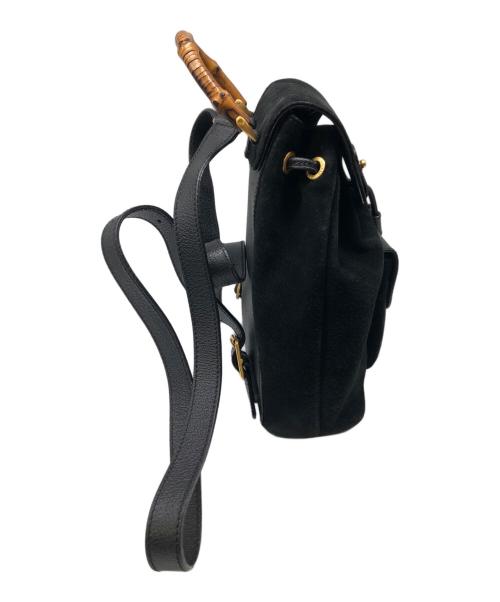 GUCCI（グッチ）GUCCI (グッチ) バンブーミニリュック／BANBOO MINI RUCKSACK ブラックの古着・服飾アイテム