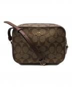 COACHコーチ）の古着「シグネチャーショルダーポーチ／SIGNATURE SHOULDER POUCH」｜ベージュ