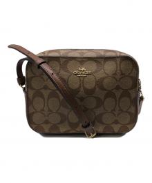 COACH（コーチ）の古着「シグネチャーショルダーポーチ／SIGNATURE SHOULDER POUCH」｜ベージュ