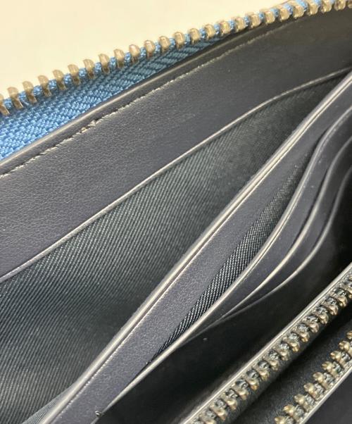 COACH（コーチ）COACH (コーチ) 長財布 ベージュ×ブルーの古着・服飾アイテム