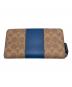COACH (コーチ) 長財布 ベージュ×ブルー：5000円