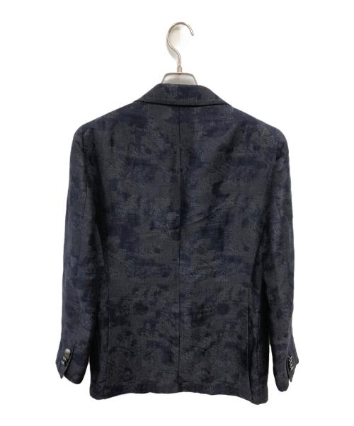 TAGLIATORE（タリアトーレ）TAGLIATORE (タリアトーレ) PINO LERARIO LINEN×COTTON 2B JACKET／ピーノ・レラリオ リネン×コットン 2ボタンジャケット ネイビー サイズ:48の古着・服飾アイテム