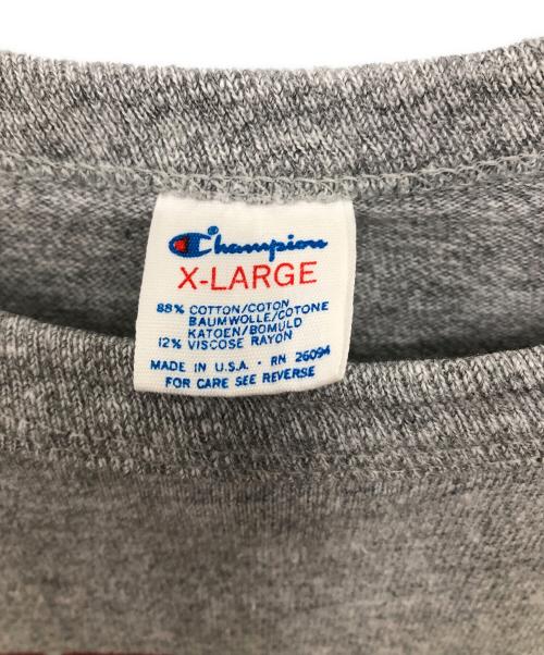 Champion（チャンピオン）Champion (チャンピオン) 80'S PIGMENT DYED LOGO T-SHIRT／80'S 顔料プリント ロゴTシャツ グレー サイズ:SIZE XLの古着・服飾アイテム