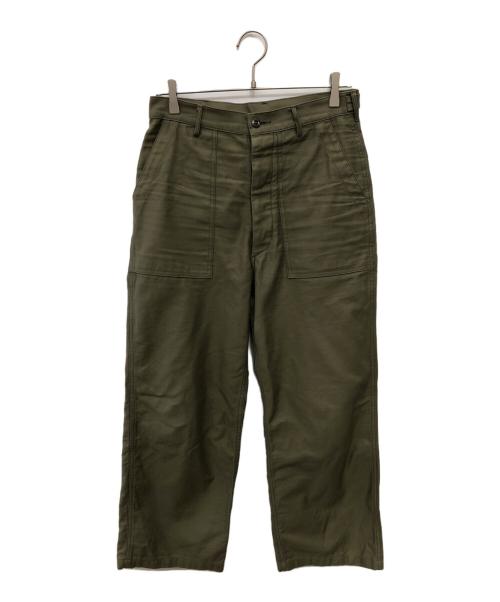 HYKE（ハイク）HYKE (ハイク) BACK SATIN BAKER PANTS／バックサテンベイカーパンツ オリーブ サイズ:XLの古着・服飾アイテム