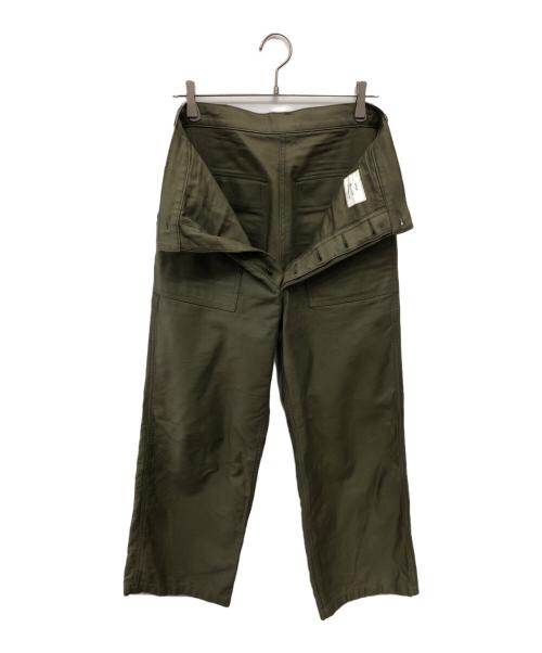 HYKE（ハイク）HYKE (ハイク) BACK SATIN BAKER PANTS／バックサテンベイカーパンツ オリーブ サイズ:XLの古着・服飾アイテム
