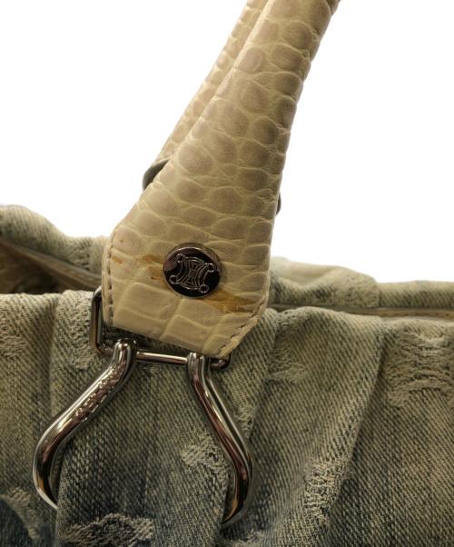 CELINE（セリーヌ）CELINE (セリーヌ) PARIS  MACADAM SHOULDER／パリマカダム ショルダー ブルーの古着・服飾アイテム