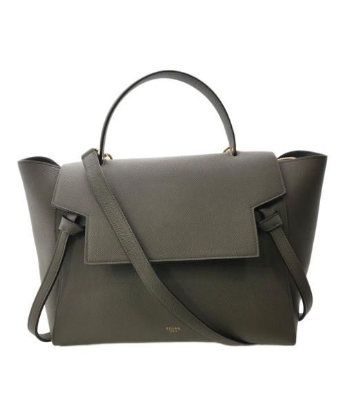 CELINE（セリーヌ）CELINE (セリーヌ) BELT BAG MINI／ベルトバッグ ミニ グレーの古着・服飾アイテム