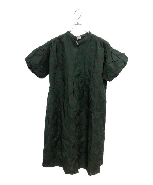 TSUHARU by samansa Mos2（ツハル バイ サマンサモスモス）TSUHARU by samansa Mos2 (ツハル バイ サマンサモスモス) 刺繍ワンピース／EMBROIDERY ONE-PIECE グリーン サイズ:Freeの古着・服飾アイテム