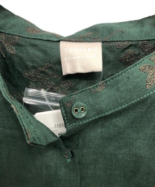 TSUHARU by samansa Mos2（ツハル バイ サマンサモスモス）TSUHARU by samansa Mos2 (ツハル バイ サマンサモスモス) 刺繍ワンピース／EMBROIDERY ONE-PIECE グリーン サイズ:Freeの古着・服飾アイテム