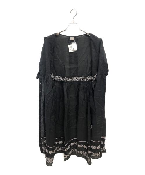TSUHARU by samansa Mos2（ツハル バイ サマンサモスモス）TSUHARU by samansa Mos2 (ツハル バイ サマンサモスモス) SUMMER FLOWER EMBROIDERY LACE ONE-PIECE／夏花刺繍レースワンピース ブラック サイズ:SIZE FREEの古着・服飾アイテム