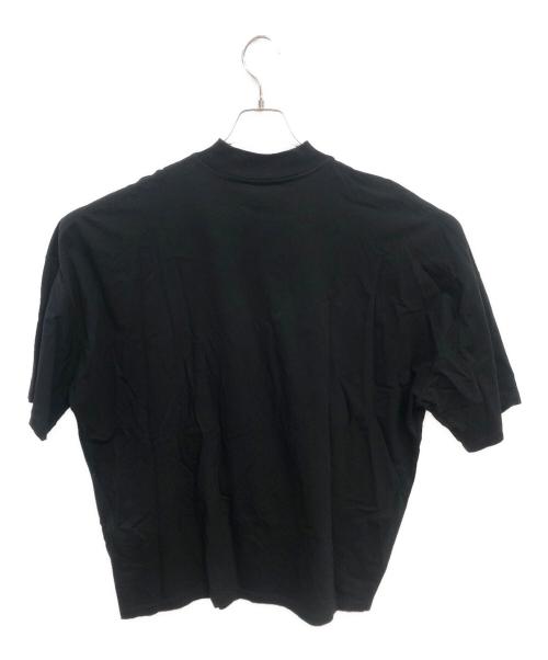 JIL SANDER（ジルサンダー）JIL SANDER (ジルサンダー) MOCK NECK OVER SIZE T-SHIRT／モックネックオーバーサイズTシャツ ブラック サイズ:Sの古着・服飾アイテム