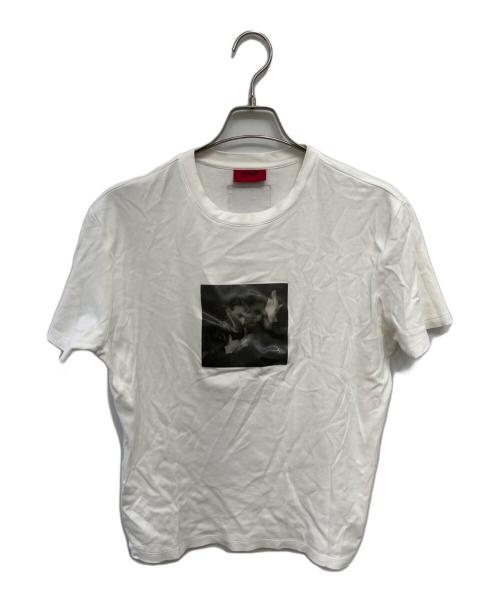 HUGO BOSS（ヒューゴ ボス）HUGO BOSS (ヒューゴ ボス) デヴィット・ボウイ レンチキュラー ショートスリーブTシャツ／DAVID BOWIE LENTICULAR S/S T-SHIRT ホワイト サイズ:XS(UNISEX)の古着・服飾アイテム