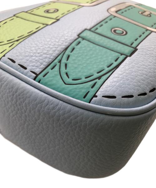 COACH（コーチ）COACH (コーチ) ジェイミー カメラバッグ トロンプルイユプリント／JAMIE CAMERA BAG  TROMPE-L’OEI'L PRINT スカイブルーの古着・服飾アイテム