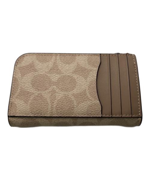 COACH（コーチ）COACH (コーチ) SIGNATURE MULTI FUNCTION CARD CASE／シグネチャーマルチファンクションカードケース ベージュの古着・服飾アイテム