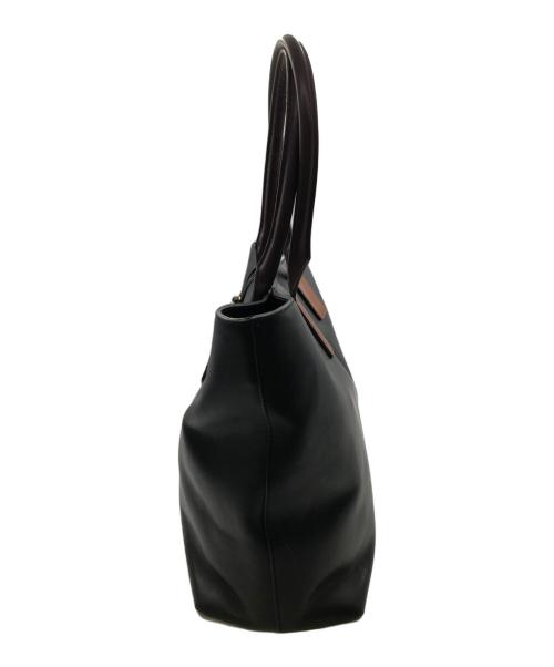 PAUL SMITH（ポールスミス）PAUL SMITH (ポールスミス) RABBIT CHARM LEATHER TOTE BAG／ラビットチャーム レザートートバッグ ブラックの古着・服飾アイテム