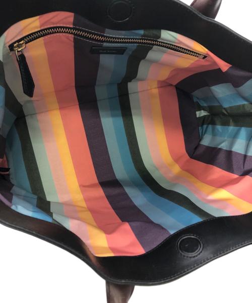 PAUL SMITH（ポールスミス）PAUL SMITH (ポールスミス) RABBIT CHARM LEATHER TOTE BAG／ラビットチャーム レザートートバッグ ブラックの古着・服飾アイテム