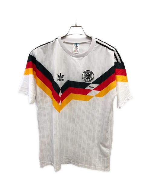 adidas（アディダス）adidas (アディダス) 90'S ITALY WORLD CUP GERMANY TEAM GAME SHIRT／90'S イタリアW杯 ドイツ代表ゲームシャツ ホワイト サイズ:2XLの古着・服飾アイテム