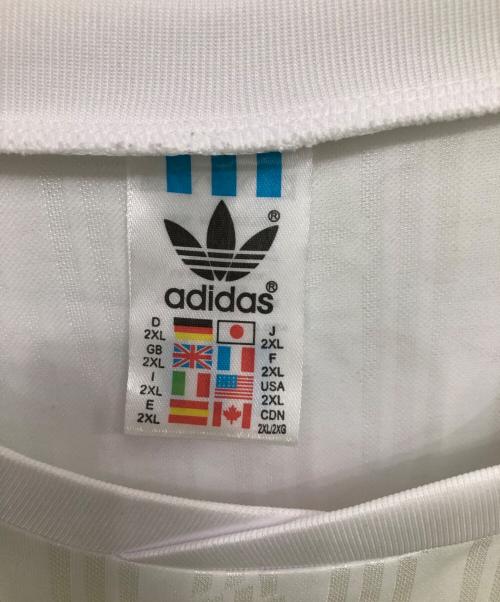 adidas（アディダス）adidas (アディダス) 90'S ITALY WORLD CUP GERMANY TEAM GAME SHIRT／90'S イタリアW杯 ドイツ代表ゲームシャツ ホワイト サイズ:2XLの古着・服飾アイテム