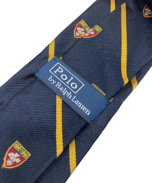 POLO RALPH LAUREN（ポロ・ラルフローレン）POLO RALPH LAUREN (ポロ・ラルフローレン) ネクタイ ネイビー×イエロー サイズ:不明の古着・服飾アイテム