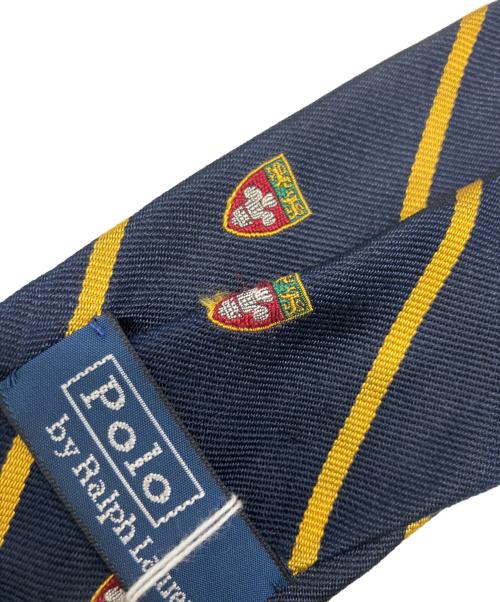 POLO RALPH LAUREN（ポロ・ラルフローレン）POLO RALPH LAUREN (ポロ・ラルフローレン) ネクタイ ネイビー×イエロー サイズ:不明の古着・服飾アイテム