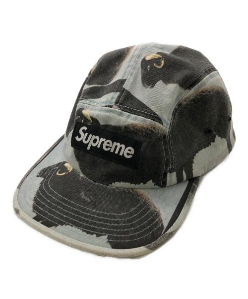 SUPREME（シュプリーム）SUPREME (シュプリーム) Damien Hirst (ダミアン・ハースト) Damien Hirst Camp Cap／ダミアン・ハースト キャンプキャップ ブルーの古着・服飾アイテム