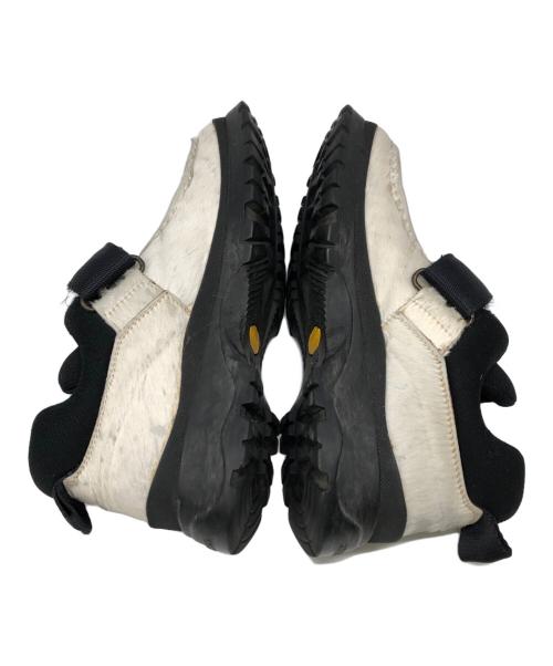 PRADA（プラダ）PRADA (プラダ) カーフヘアー ハイキングブーツ／Calf Hair Hiking Boots ホワイト×ブラック サイズ:38の古着・服飾アイテム