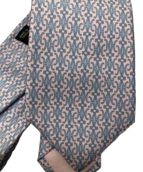 HERMES（エルメス）HERMES (エルメス) シルクネクタイ／SILK NECKTIE ピンク×ブルー サイズ:不明の古着・服飾アイテム