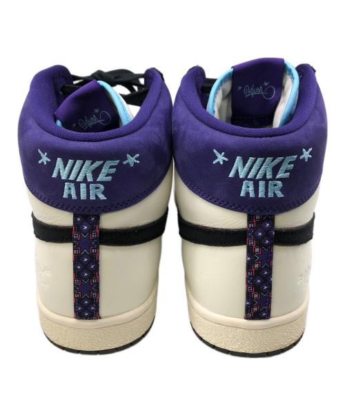 NIKE（ナイキ）NIKE OPIUM (オピウム) ジョーダンブランド ウィメンズ ジョーダン エアシップ PE SP／JORDAN BRAND WMNS JORDAN AIR SHIP PE SP ホワイト×ブラック×パープル サイズ:27.5cmの古着・服飾アイテム