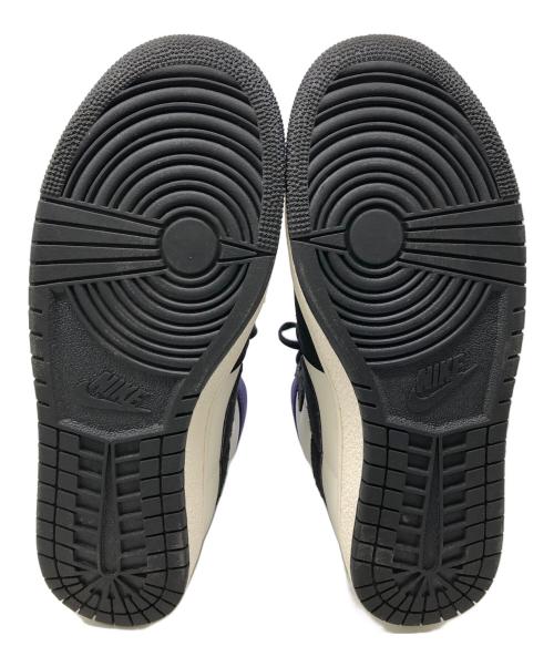 NIKE（ナイキ）NIKE OPIUM (オピウム) ジョーダンブランド ウィメンズ ジョーダン エアシップ PE SP／JORDAN BRAND WMNS JORDAN AIR SHIP PE SP ホワイト×ブラック×パープル サイズ:27.5cmの古着・服飾アイテム