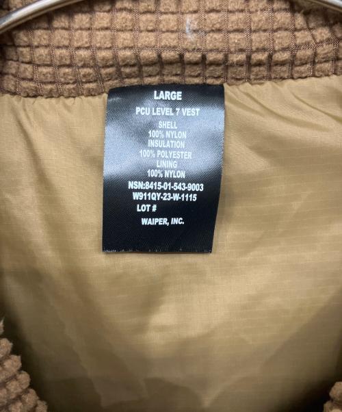 waiper（ワイパー）waiper (ワイパー) LEVEL7A PRIMALOFT ベスト ブラウン サイズ:Lの古着・服飾アイテム