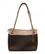 MICHAEL KORSマイケル・コース）の古着「チェーントートバッグ／CHAIN TOTE BAG」｜ブラウン