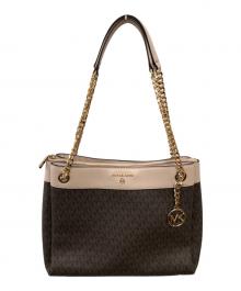 MICHAEL KORS（マイケル・コース）の古着「チェーントートバッグ／CHAIN TOTE BAG」｜ブラウン
